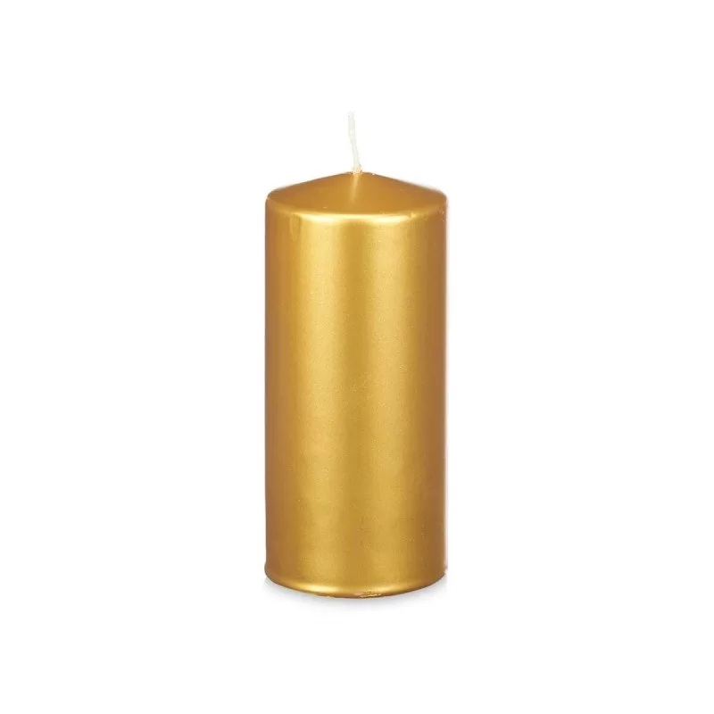 Candle Golden 9 x 20 x 9 cm (8 Units)