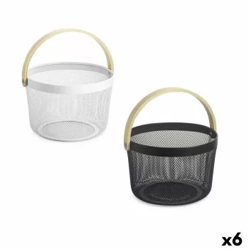 Multi-purpose basket Confortime Metal Wood 25,5 x 17,5 cm...