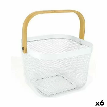Multi-purpose basket Confortime Metal Wood 25 x 26 x 18...