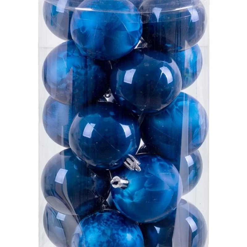 Christmas Baubles Blue Plastic 6 x 6 x 6 cm (20...