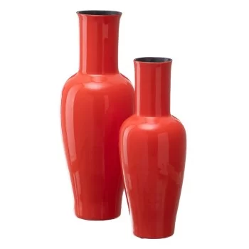 Vase 21,5 x 21,5 x 52,5 cm Ceramic Orange 2