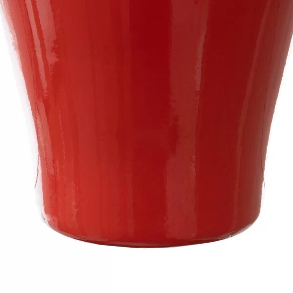 Vase 21,5 x 21,5 x 52,5 cm Ceramic Orange