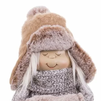 Christmas bauble Beige Polyresin Fabric Children 16 x 13... 2