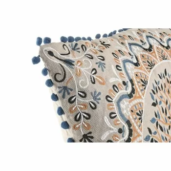 Cushion DKD Home Decor Tree Blue Yellow Light brown 60 x... 2