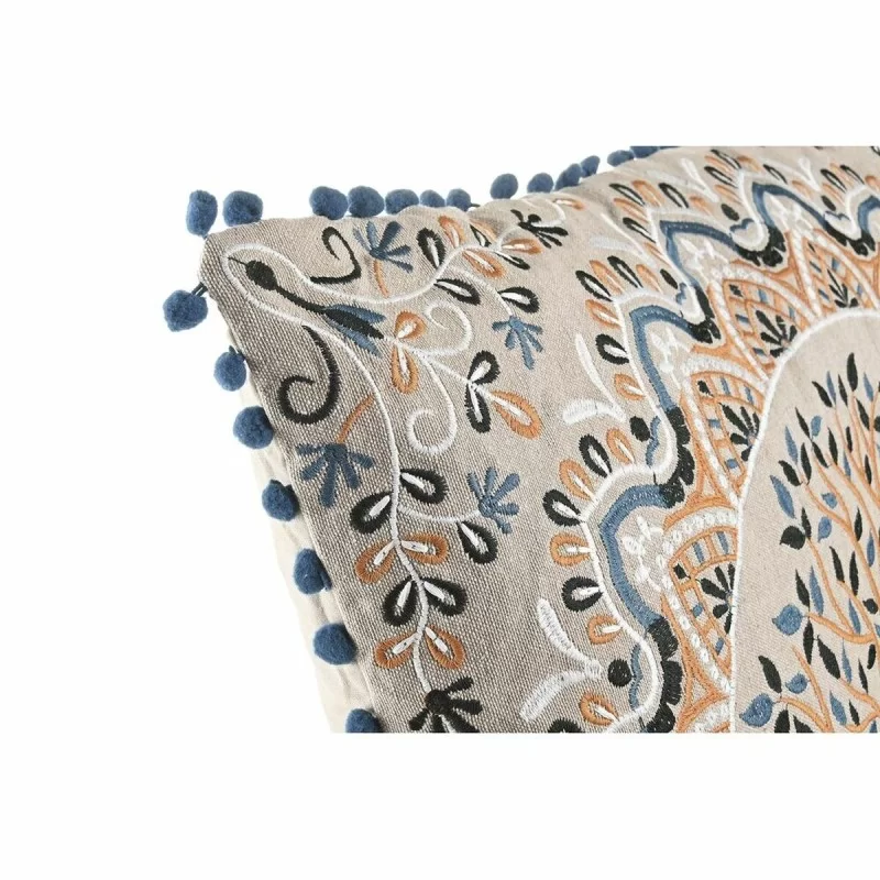 Cushion DKD Home Decor Tree Blue Yellow Light...