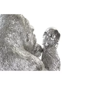 Decorative Figure DKD Home Decor Silver Resin Gorilla... 2