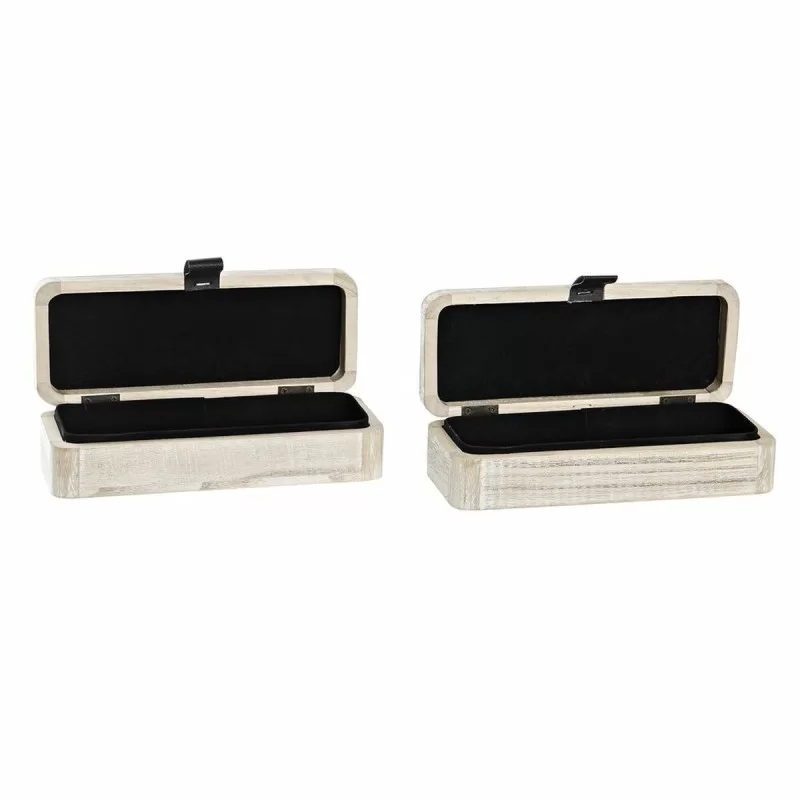 Jewelry box DKD Home Decor Natural MDF Wood 20...