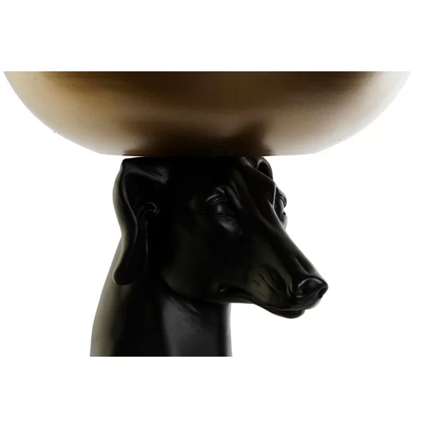 Decorative Figure DKD Home Decor 34 x 23,5 x 70,5 cm Black Golden Resin Dog
