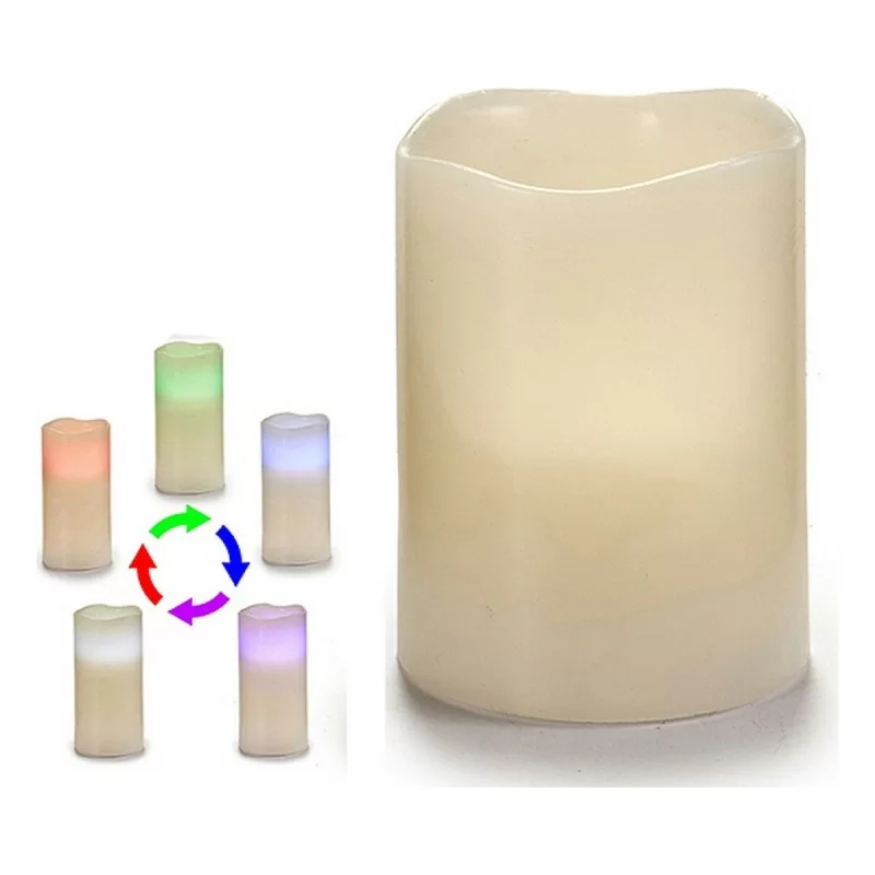 LED Candle White 7,5 x 10 x 7,5 cm (6 Units)