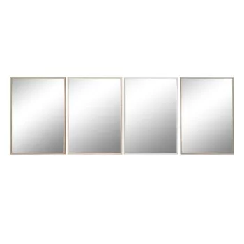 Wall mirror Home ESPRIT White Brown Beige Grey Crystal...