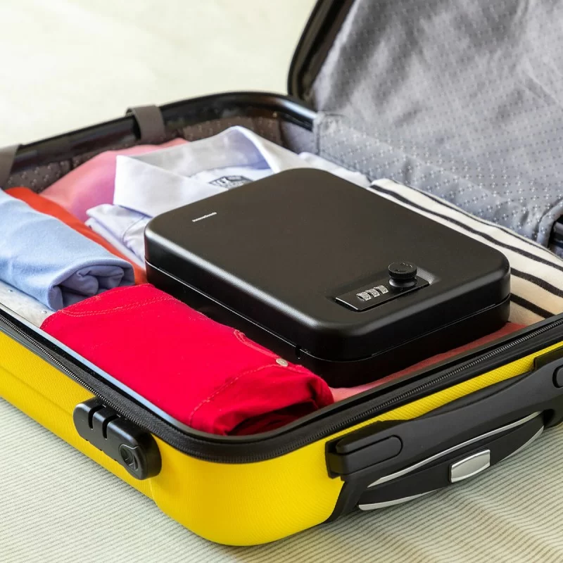 Portable Safe Box with Security Cable Prisaven...