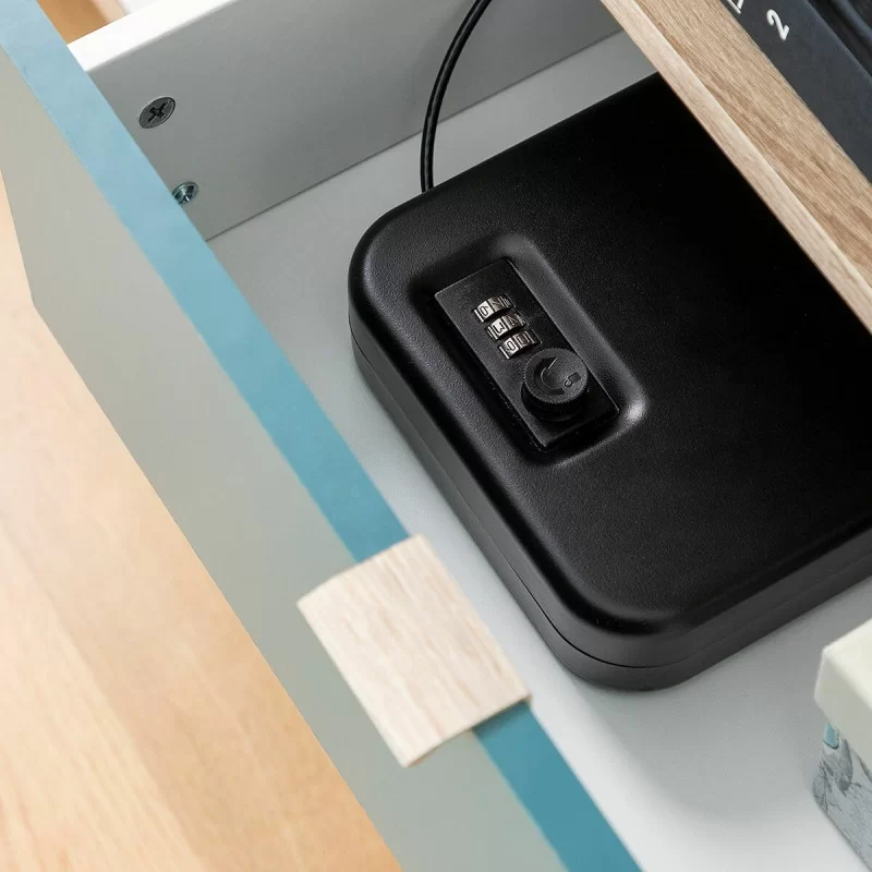 Portable Safe Box with Security Cable Prisaven...