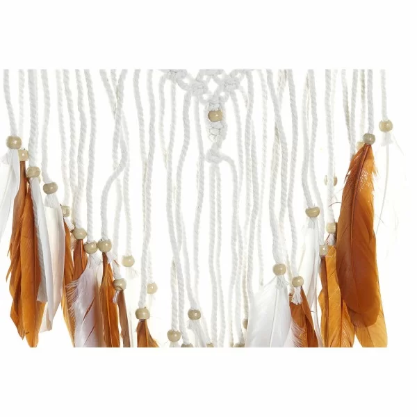 Dream Catcher DKD Home Decor 8424001858279 42 x 2 x 97 cm Feathers Orange Turquoise Boho (2 Units)