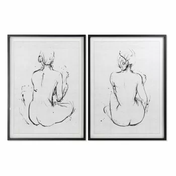 Painting DKD Home Decor 70 x 2,5 x 90 cm Lady Modern (2...