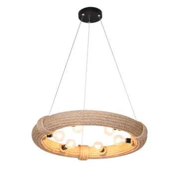 Ceiling Light DKD Home Decor Brown Rope (51 x 51 x 10 cm)...