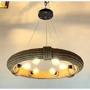 Ceiling Light DKD Home Decor Brown Rope (51 x 51 x 10 cm)... 2