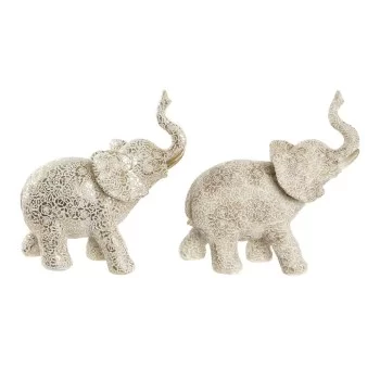 Decorative Figure DKD Home Decor Beige Golden Elephant...