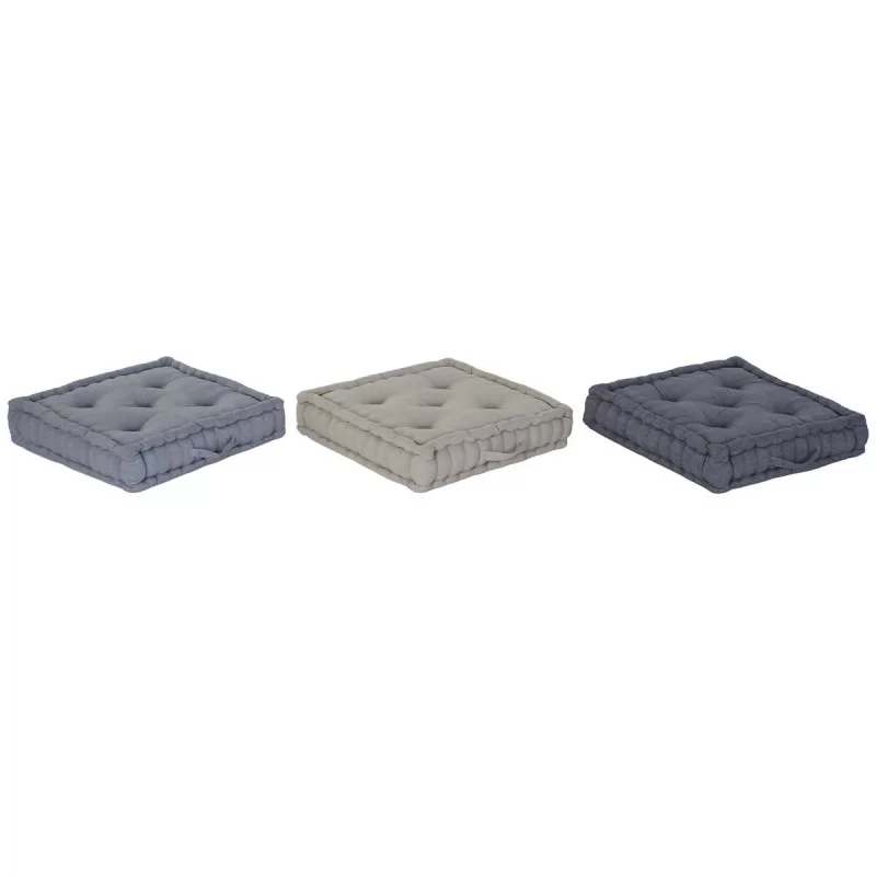 Cushion DKD Home Decor 56 x 56 x 13 cm Blue Navy Blue (3 Units)