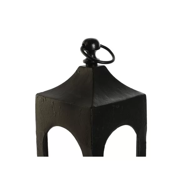 Lantern DKD Home Decor Black Aluminium Crystal 16 x 16 x 55 cm