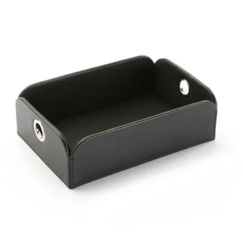 Valet Tray Versa Black Polyskin Metal Polyester (13 x 6,5...