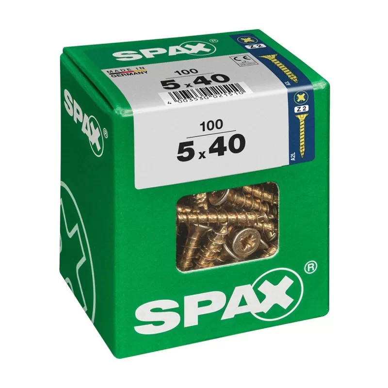 Box of screws SPAX Yellox Wood Flat head 100...