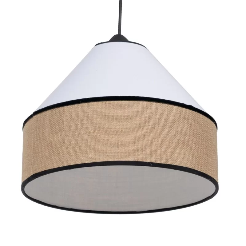 Ceiling Light White Black Natural Iron Plastic 220-240 V 30 x 30 x 25 cm