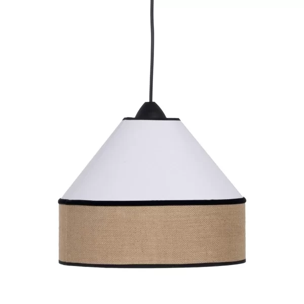 Ceiling Light White Black Natural Iron Plastic 220-240 V 30 x 30 x 25 cm