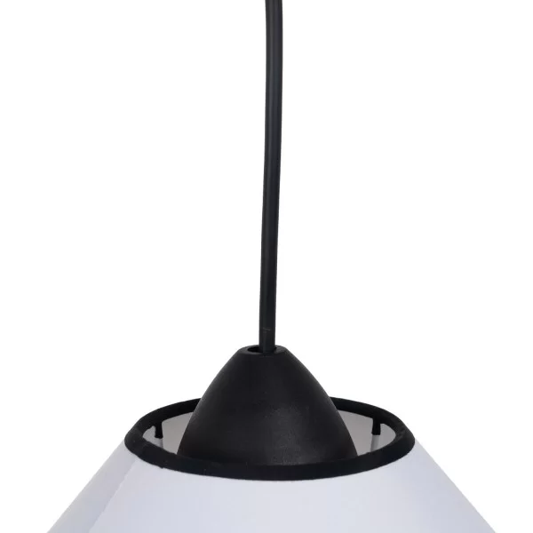 Ceiling Light White Black Natural Iron Plastic 220-240 V 30 x 30 x 25 cm