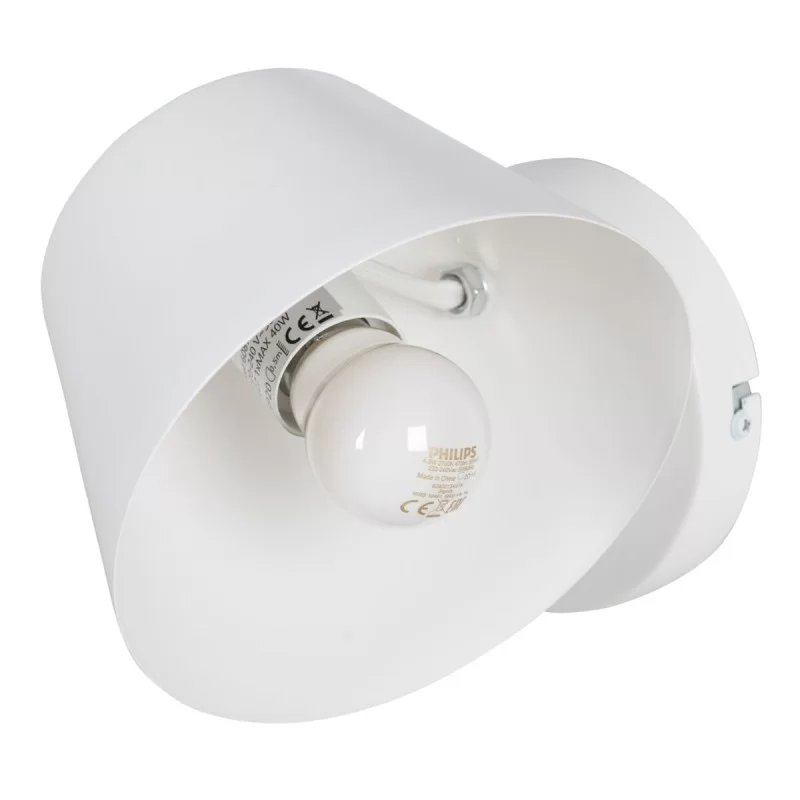 Wall Lamp Metal White 16 x 16 x 12 cm