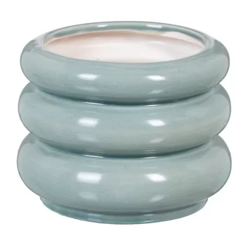 Vase 16,5 x 16,5 x 12,5 cm Ceramic Blue