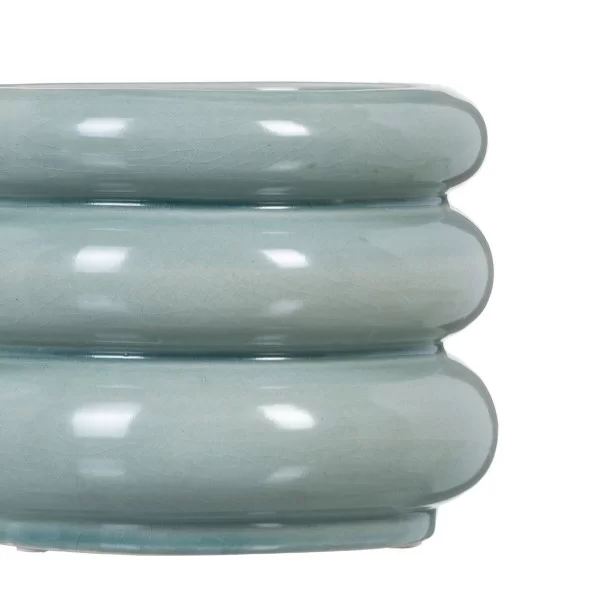 Vase 16,5 x 16,5 x 12,5 cm Ceramic Blue