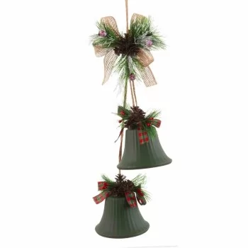 Christmas bauble Green Multicolour Metal Plastic Fibre...