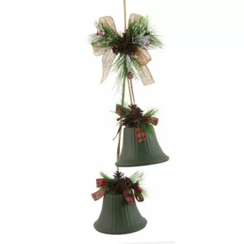 Christmas bauble Green Multicolour Metal Plastic Fibre... 2