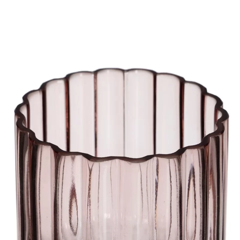 Vase Pink Crystal 12 x 12 x 25 cm