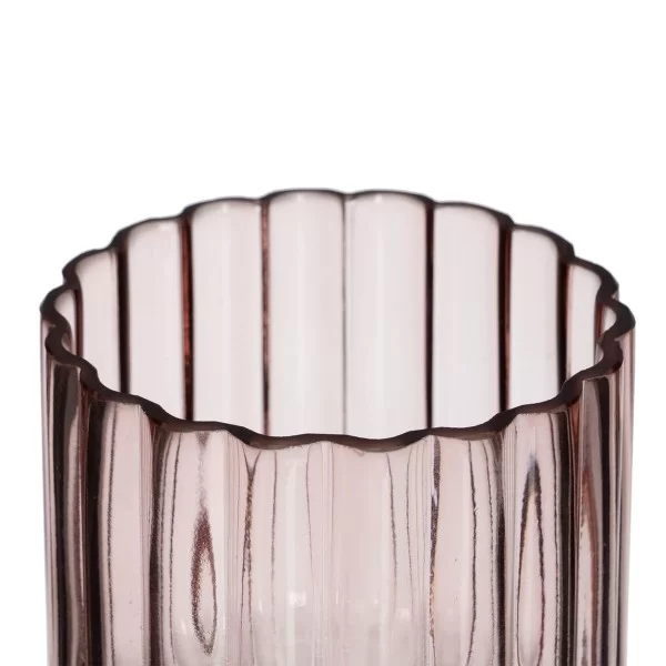 Vase Pink Crystal 12 x 12 x 25 cm