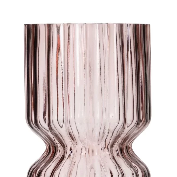 Vase Pink Crystal 12 x 12 x 25 cm