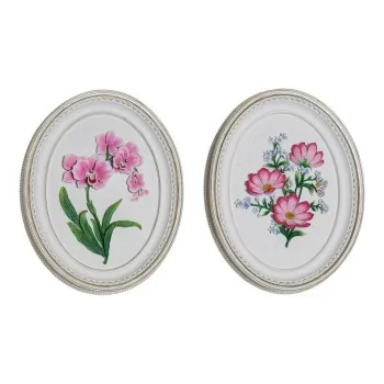 Decorative Figure DKD Home Decor White Pink Flowers 17 x...