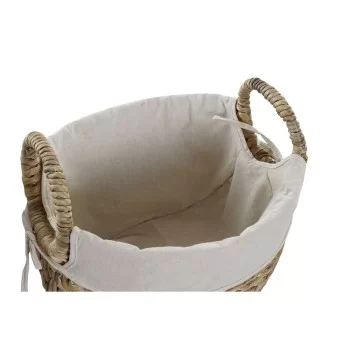 Basket set DKD Home Decor Linen Fibre Cottage (40 x 30 x... 2