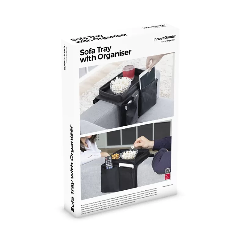 Sofa Tray with Organiser for Remote Controls...