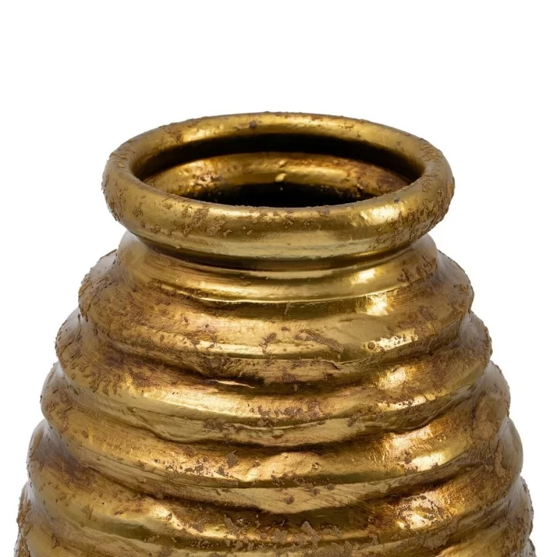 Vase 24 x 24 x 60 cm Ceramic Golden