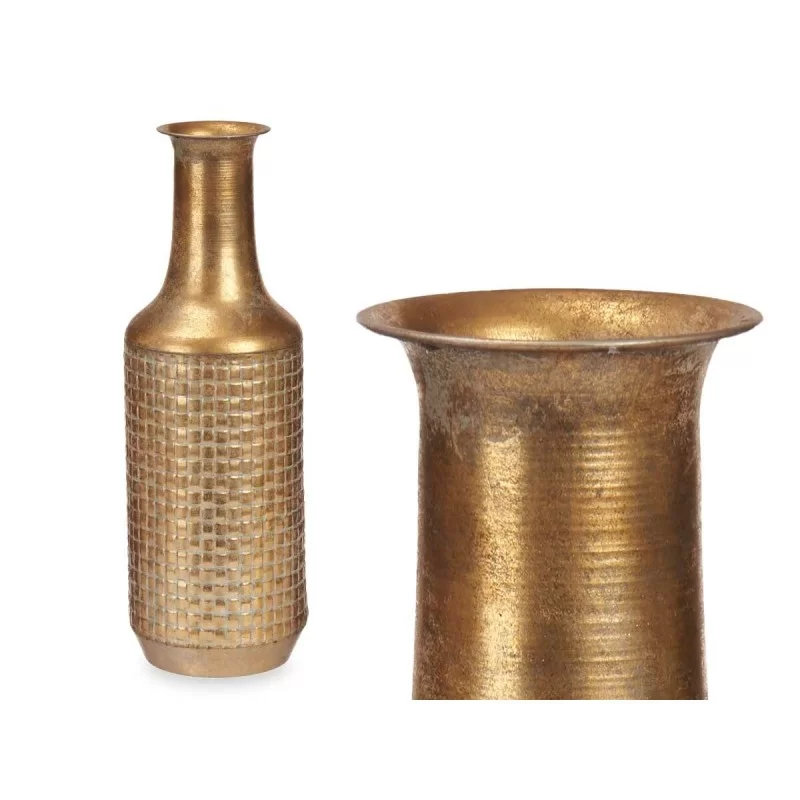 Vase Golden Metal 14 x 46 x 14 cm (4 Units)...