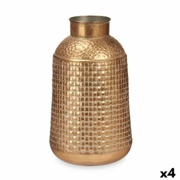 Vase Golden Metal 22,5 x 39,5 x 22,5 cm (4 Units) With...