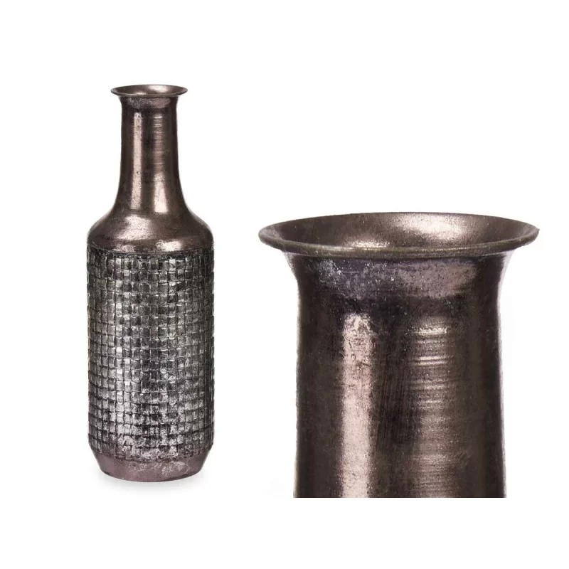 Vase Silver Metal 14 x 46 x 14 cm (4 Units)...