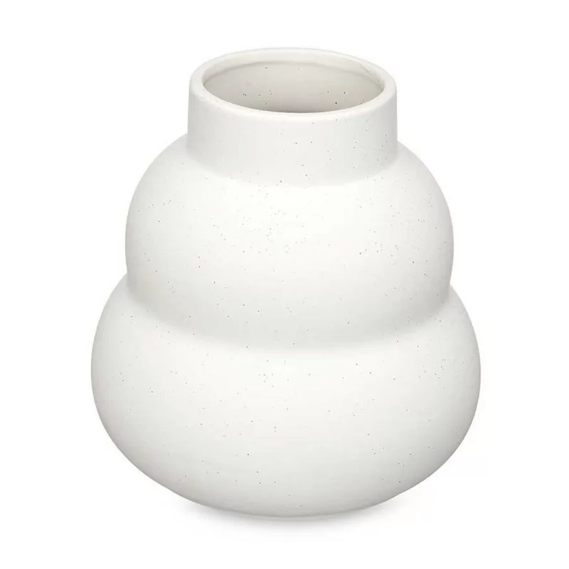 Vase White Dolomite 19 x 21 x 19 cm (2 Units)...