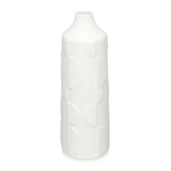 Vase White Dolomite 11 x 30 x 11 cm (6 Units) Circles 2