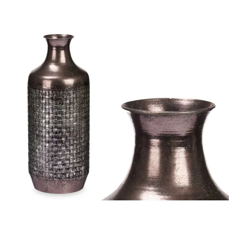 Vase Silver Metal 16 x 42 x 16 cm (4 Units)...