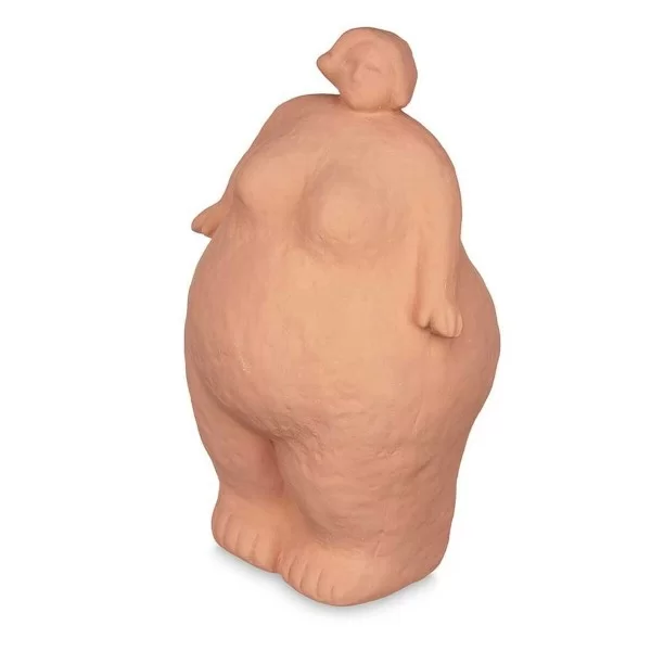 Decorative Figure Orange Dolomite 14 x 25 x 11 cm (6 Units) Lady Standing