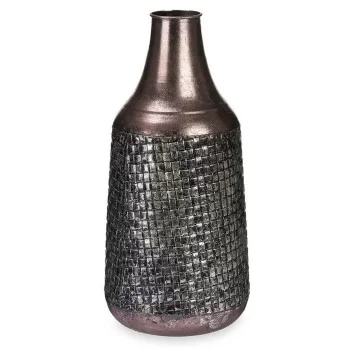 Vase Silver Metal 21 x 44 x 21 cm (4 Units) With relief 2