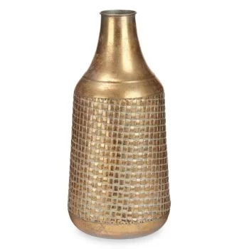 Vase Golden Metal 21 x 44 x 21 cm (4 Units) With relief 2