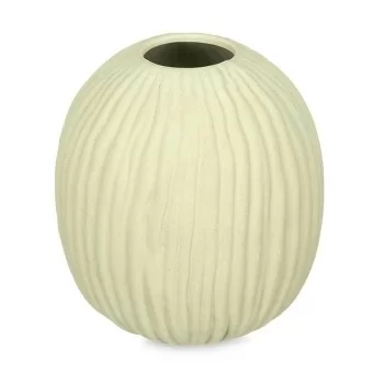 Vase Green Dolomite 15 x 18 x 15 cm (6 Units) Sphere Stripes 2